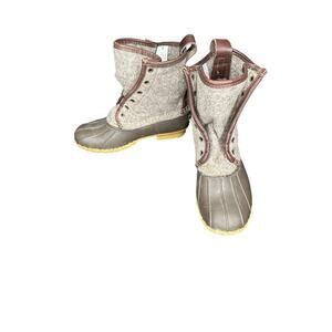 L.L. Bean Waterproof Gorpcore Rubber Bean Boots Size Women's 8 Missing‎ Insoles